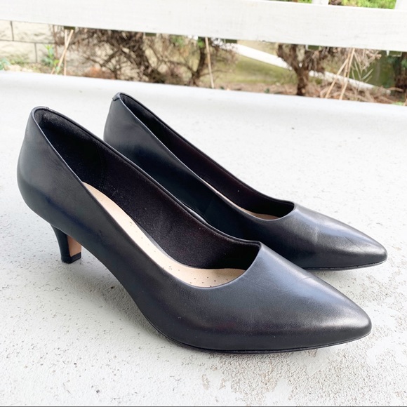 black clarks heels